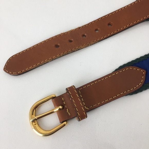 Scotty Dog Belt Blue Green Brown Leather Scottish Terrier - Picture 6 of 12